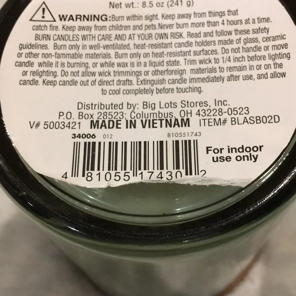 Glass Live For Now Scented Single Wick Home Decore Candle Beachwood 8.5oz NWT - Picture 10 of 16